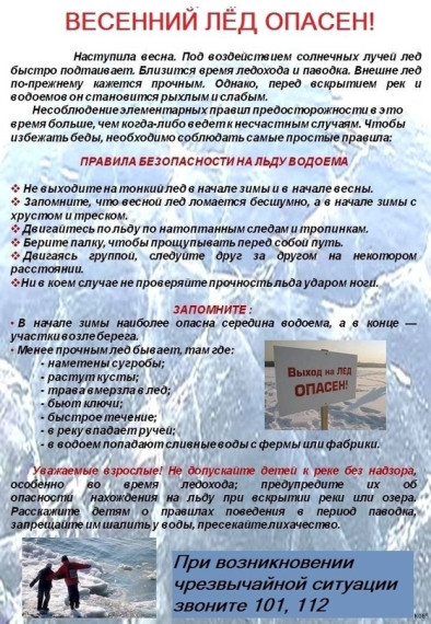 Внимание весенний лед опасен!. Внимание весенний лед опасен!.