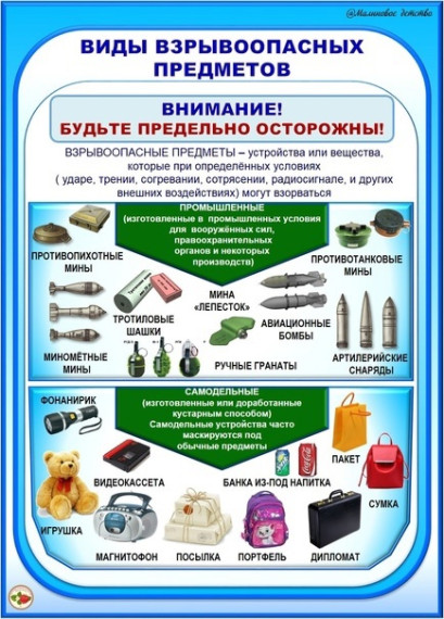 Инструктаж по безопасности жизнедеятельности при обнаружении взрывоопасных предметов. Инструктаж по безопасности жизнедеятельности при обнаружении взрывоопасных предметов.